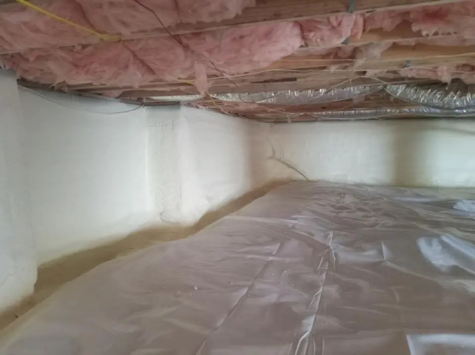 Crawl space encapsulation with closed-cell spray foam for Spray Foam Roofing Repair in Barnegat