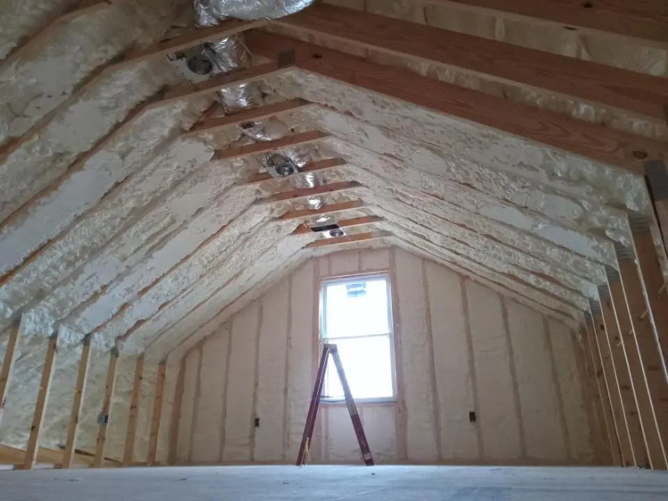 Spray foam roofing application for Crawl Space Insulation project in Barnegat